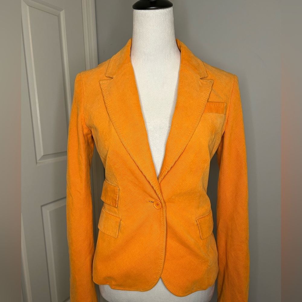 Tailorbyrd 100% Cotton Corduroy One Button Blazer